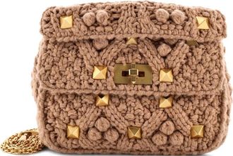 Valentino Garavani Roman Stud Flap gewatteerde schoudertas - Bruin