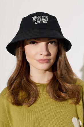Ami Hat With Embroidered Lettering, Unisex, Black