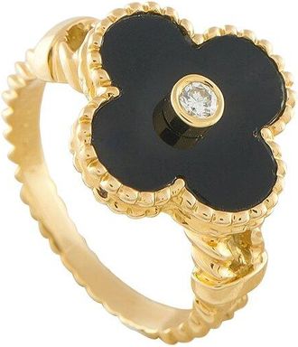 Van Cleef & Arpels 18K Onyx Ring (Authentic Pre-Loved)