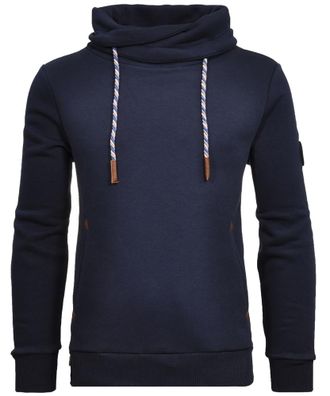 Ragman Sweatshirt RAGMAN, Herren, Gr. S4648, blau (dunkelblau, 711), 65% Baumwolle 35% Polyester, regular fit, Sweatshirts Sweatshirt