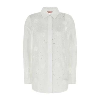 Valentino Garavani Shirts, female, White, Size: XS Organdis Daisy Shirt