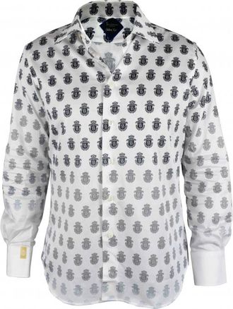Billionaire Boys Club Miljardair LS Milano All-over shirt Wit