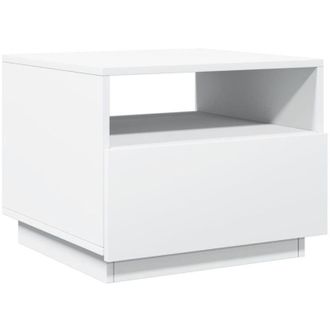 vidaXL Mesa De Centro Con Luces Led Blanco 50x49x40 Cm Vidaxl