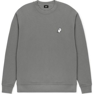 Dalix Ghost Relaxed Midweight Fleece Crewneck Sweatshirt in Shadow at Nordstrom, Size Xx-Large