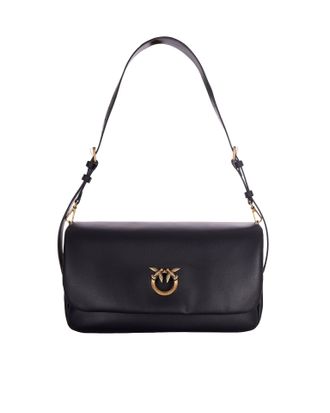 Pinko Rectangular Soft Baguette with Bird Emblem Buckle