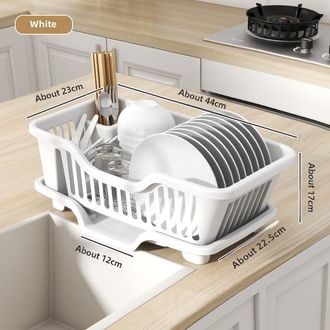OEM Escurridor De Platos, Rejilla Para Guardar Platos, Escurridor De Fregadero, Caja Para Guardar Filtros De Agua (blanco [grueso] Tama&ntilde;o Peque&ntilde;o)
