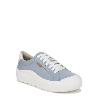 Dr. Scholls Shoes Womens Time Off Sneaker, Summer Blue Canvas, 6 UK