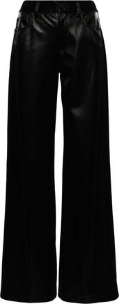 Alice & Olivia Trish faux-leather trousers - women - Polyester/Polyurethane - 8 - Black