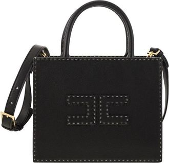Elisabetta Franchi Small Tote With Contrast Stitching