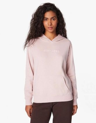 Skechers Womens Skechers WHD69/LPK SIGNATURE Womens Cotton Hoodie Pink - Size: 18/16