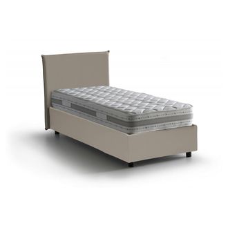 Talamo Italia Talamo Italia - Cama Individual Caide, Cama Contenedor Con Tapizado En Ecopiel, 100% Made In Italy, Apertura Lateral, Con Colch&oacute;n Cm 80x190 Incluido, 