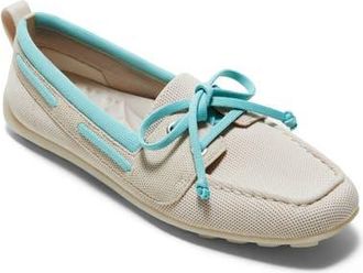 Vivaia Jillian Square-Toe Casual Loafers in Ivory/acqua at Nordstrom, Size 8.5