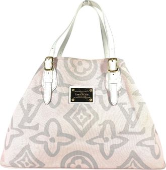 Louis Vuitton Pink Canvas Leather Boston Bag Shoulder Bag Tote Bag (Pre-Owned)