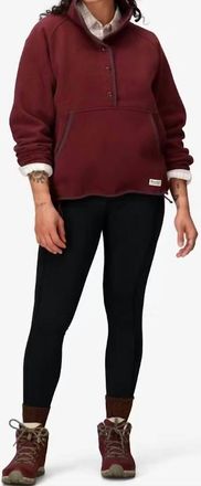 Marmot Womens Peak Cozy Quarter Snap Pullover In Acai Berry Heather