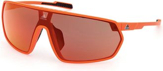 Adidas Sport Sp0089 PRFM Shield 43L Mens Sunglasses Orange Size 144