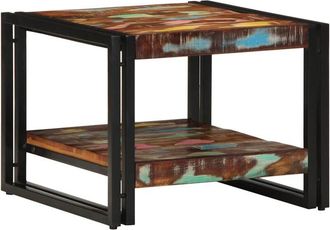 vidaXL Vidaxl - Mesa De Centro Multicolor 50x50x38 Cm Madera Maciza Reciclada