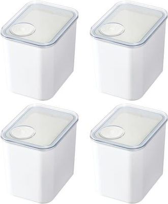 iDesign Medium Canister with Removable Pour Cap - Set of 4 - White at Nordstrom