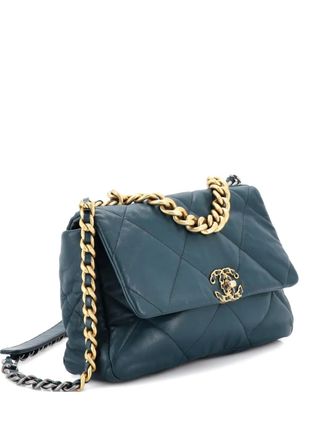 Chanel 19 Flap Bag Quilted Leather Large crossbody bag - Verde