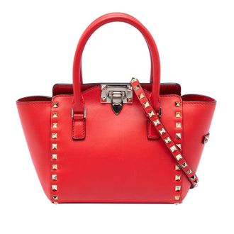 Valentino Pre-owned Valentino Mini Leather Rockstud Double Handle Tote Ladies Z2Q51IC9YF8RI40S