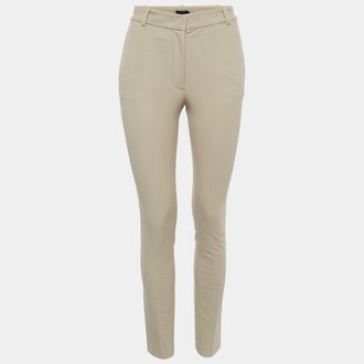 Joseph Beige Gabardine Straight Fit Trousers