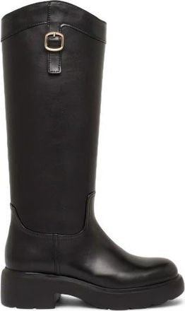 Santoni Leather Easy Boot in Black at Nordstrom, Size 10.5