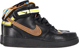Nike x Ricardo Tisci Air Force 1 Mid Sneakers in Black Leather