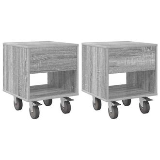vidaXL Mesita De Noche 2 Pcs Gris Sonoma 40,5 X 40 X 48 Cm Vidaxl