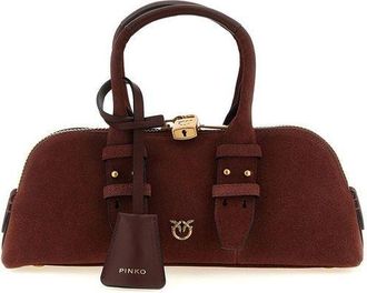 Pinko Womens Shoulder Bag Bordeaux Cow Leather - Shoulder-Bags