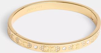 Coach Signature Pavé Hinged Bangle
