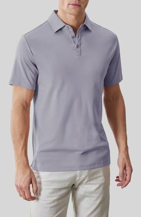 Robert Barakett Georgia Short Sleeve Pima Cotton Polo in Lavender Whisper at Nordstrom, Size Xx-Large