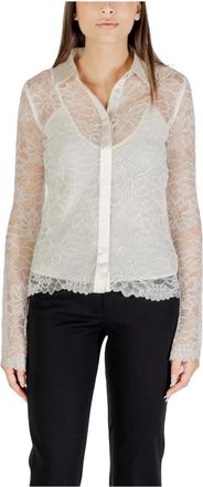 Guess Mujer, Blusas y Camisas, Beige, Talla: L