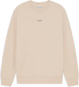Dr&ocirc;le de Monsieur Le Sweatshirt Slogan Classique - Heren - Sweatshirts - Beige - S - Katoen - Hoodies & sweatvesten