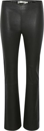 Inwear Zwarte Ceadariw Lange Broek - Dames - Leren Broeken - Zwart - XS - Leer - Broeken