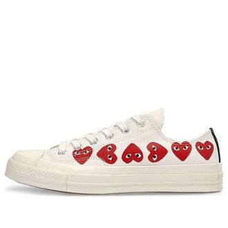 Converse x COMME des GARCONS PLAY Chuck 70 Low Multi Heart White Red 162975C