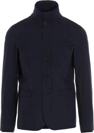 Herno High-Neck Jacket - male - Herno - Light Jackets - Blue - 3XL - Jackets