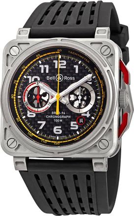 Bell & Ross Avaition Limted Edition Chronograph Black Carbon Fibre Dial Automatic Mens Watch BR0394-RS18