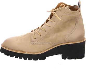 Paul Green Lace-up Boot - Dames - Schoenen - Beige - Maat: 41 EU Leer