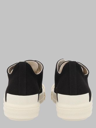 Rick Owens Cotton Denim Low-Top Sneakers - Black