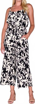 Velvet Heart Percy Floral Tank Top In Black/cream