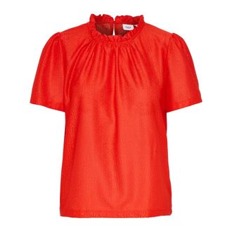 Saint Tropez Blouses & Hemden - Dames - Blouses & Shirts - Rood - Maat: M Lame