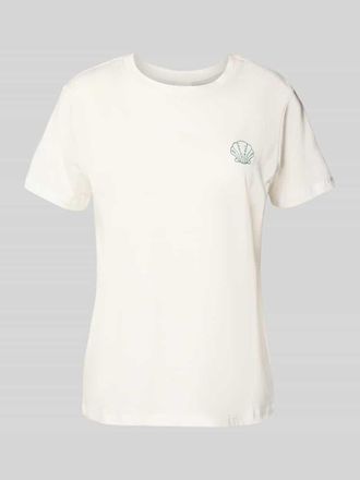Ichi T-Shirt mit Motiv-Stitching Modell CAMINO in Weiss, Gr&ouml;&szlig;e XL