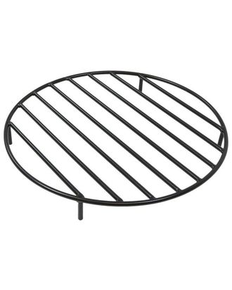 Sunnydaze Firewood Grate Round Black Steel Outdoor Fire Pit Accessory