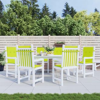 vidaXL Vidaxl - Coj&iacute;n Silla Jard&iacute;n Respaldo Bajo 6 Uds Tela Oxford Verde Claro