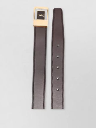 Saint Laurent la 66 leather belt adjustable logo
