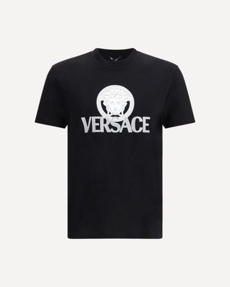 Versace Cotton T-shirt with logo Male S