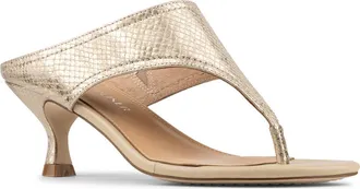 Donald J Pliner Lucynda Kitten Heel Flip Flop in Platino at Nordstrom, Size 8.5