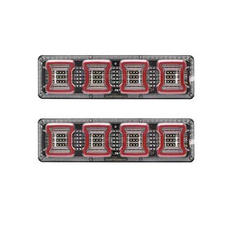 OEM Adecuado Para Un Par De Luces Traseras Led De 12v-24v Para Camiones, Remolques, Autobuses, Autocaravanas Y Tractores: Luces De Freno, Luces De Marcha 