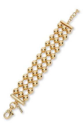 Lele Sadoughi Diana Triple Row Bracelet in Gold at Nordstrom