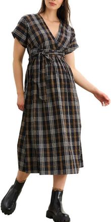 Hatch The Autumn Plaid Carolina Dress in Black Multi Plaid at Nordstrom, Size 0
