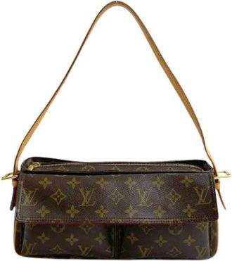 Louis Vuitton Pre-owned Shoulder Bag - Dames - Vintage Schoudertas - Bruin - ONE Size - Leer - Vintage